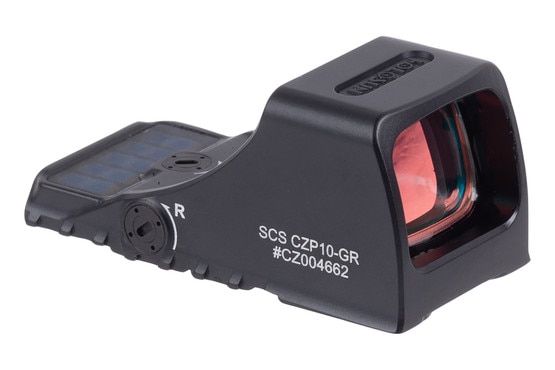 Solar charging green dot optic, black.